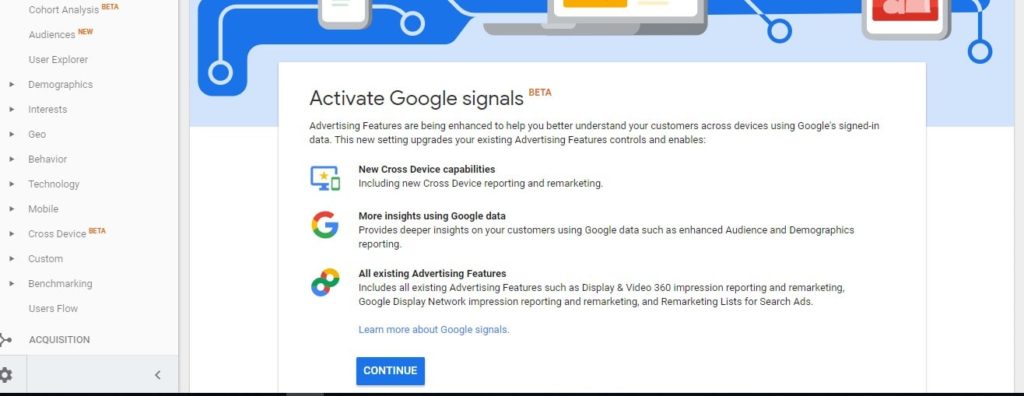 Where to find Google signals in your Google analytics dashboard